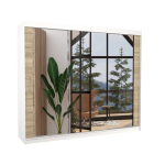 Kapp Chester, valge/Sonoma tamm