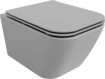 WC-pott Mexen Madox Rimless Slim Duroplast koos aeglaselt sulguva kaanega, Light grey mat