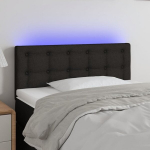 vidaXL LED-voodipeats, must, 100x5x78/88 cm, kangas
