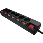 Maandusega pikendusjuhe Entac 6 pistikupesa 3680W IP20 1,5 m koos pistikuga