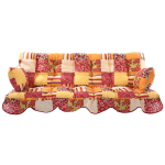 Istumispatjade komplekt aiakiigele Patio Minorca, oranž/v&auml;rviline