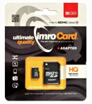 Imro m&auml;lukaart 8GB microSDHC cl. 10 + adapter