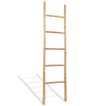 vidaXL r&auml;tikukuivatusredel 5 astmega, bambus, 150 cm