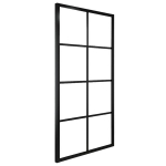 vidaXL liuguks, alumiinium ja ESG-klaas, 90 x 205 cm, must