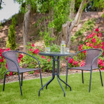 V&auml;lim&ouml;&ouml;bli komplekt Patio Bistro, tumepruun/must