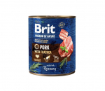 Brit Premium by Nature konserv Pork with Trachea koertele 800g