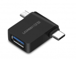 Ugreen OTG USB-A 3.0 to USB-C to micro-USB adapter, must