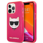 Original KARL LAGERFELD Glitter Shoupette Fluo telefoni&uuml;mbris sobib iPhone 13 Pro Max, roosa