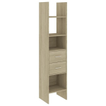 vidaXL raamaturiiul Sonoma tamm, 40 x 35 x 180 cm, puitlaastplaat