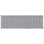 vidaXL lamamistooli padi, hall, 200 x 60 x 3 cm, kangas