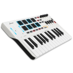 Donner DMK 25 MIDI klaviatuurikontroller Muusika miniklahv 8 taustvalgustusega trummipadjaga, 4 nuppu ja 4 juhtfaderit MIDI-kontroller MUST