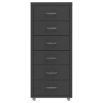 Mobiilne kontorikapp, antratsiit, 28 x 41 x 69 cm, metall, vidaXL