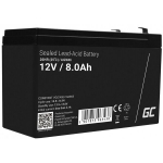 GreenCell&reg; Laetav Aku AGM 12V 8Ah geelkaitsel Plii Aku hooldusvaba VRLA Aku veekindel vastupidav