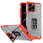 Crystal Ring Case Kickstand Tough Rugged Cover for iPhone 12 Pro red (Red)