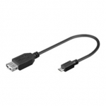 USB Adapter Micro B-M/ USB A-female, with OTG, 0.2 m