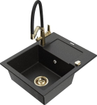 Graniidist k&ouml;&ouml;givalamu Mexen Enzo koos segisti ja sifooniga, Metallic black/silver+Black/Gold