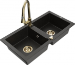 Graniidist k&ouml;&ouml;givalamu Mexen Mario koos segisti ja sifooniga, Metallic black/gold+Gold