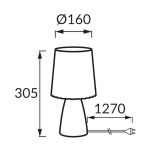 MALMA E14 VALGE laualamp