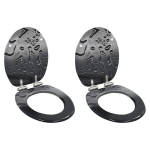 vidaXL vaikselt sulguvate kaantega prill-lauad, 2 tk, MDF, veepiisad