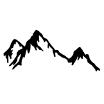 Metallist seinadekoratsioon Mountain, 70x30 cm