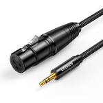 UGREEN AV131 emane XLR -kaabel pistikupesale 3,5 meest - 2 m (must)