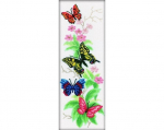 Ristpistes tikkimiskomplekt "Liblikas roosade lilledega", 16 x 45, RTO