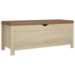vidaXL hoiukast padjaga, Sonoma tamm, 105 x 40 x 45 cm, puitlaastplaat, Pruun