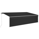 vidaXL automaatne varikatus rulooga, 5 x 3 m, antratsiit, Antracito