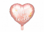 Fooliumist &otilde;hupall Heart "Mom to Be" 35 cm roosa