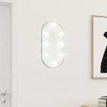vidaXL peegel LED-tuledega 40x20 cm, klaas, ovaalne