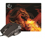 Rebeltec mouse + mouse pad RED DRAGON