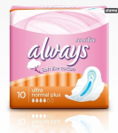 H&uuml;gieenisidemed Always Ultra Normal Plus Sensitive 10 tk