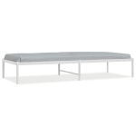 vidaXL metallist voodiraam, valge, 75x190 cm
