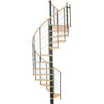 Keerdtrepp Minka Venezia, &Oslash;140 cm, komplekti k&otilde;rgus: 309 cm, must