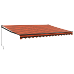 vidaXL sisset&otilde;mmatav varikatus, oranž-pruun, 4x3 m