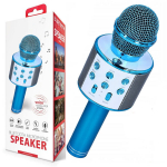 Karaoke mikrofon koos Bluetooth k&otilde;lariga Sinine