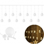 Valguskardin, 108 LED, USB, Soe valge