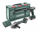 Komplekt 18V: BS 18 + W18 7-125 + 1 x 2,0 Ah+1 x 4,0 Ah, Metabo 685234000&MET