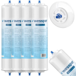 4x Wessper Aqua Crystalline veefilter Samsung, Bosch, Siemens, LG k&uuml;lmikutele