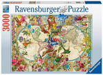 Pusle Ravensburger Flora & Fauna World Map, 3000 tk.