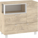 Kummut Meblocross Vegas Veg-01, pruun/valge