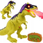 Rc Dinosaurus T-Rex efektidega Lean Toys, roheline