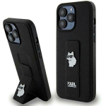Karl Lagerfeldi &uuml;mbris iPhone 13 Pro 6.1 KLHCP13LGSACHPK HC GRIPSTAND SAFFIANO CHOUPETTE PINS must