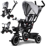 Laste kolmerattaline jalgratas Tiny Bike 3in1 koos katusega ROTATABLE SP0650