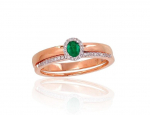 Punasest kullast s&otilde;rmus briljandiga Diamond Sky "Je t'aime IV", proov 585 DS01G270