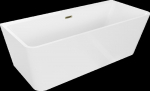 Vann Mexen Volta sifooniga, 170 x 75 cm, White+Gold