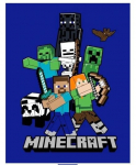 Laste fliistekk Minecraft, 110x140 cm