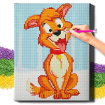 Teemantmosaiik 5D teemantmaal Oh kunst! Kutsikas, 20x30 cm