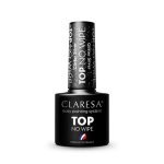 Geellaki pealmine kaitsekiht Claresa Top No Wipe Glitter Silver, 5 g