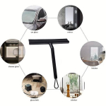 Du&scaron;ikabiini klaasipuhastusvahend hoidikuga, silikoon, must